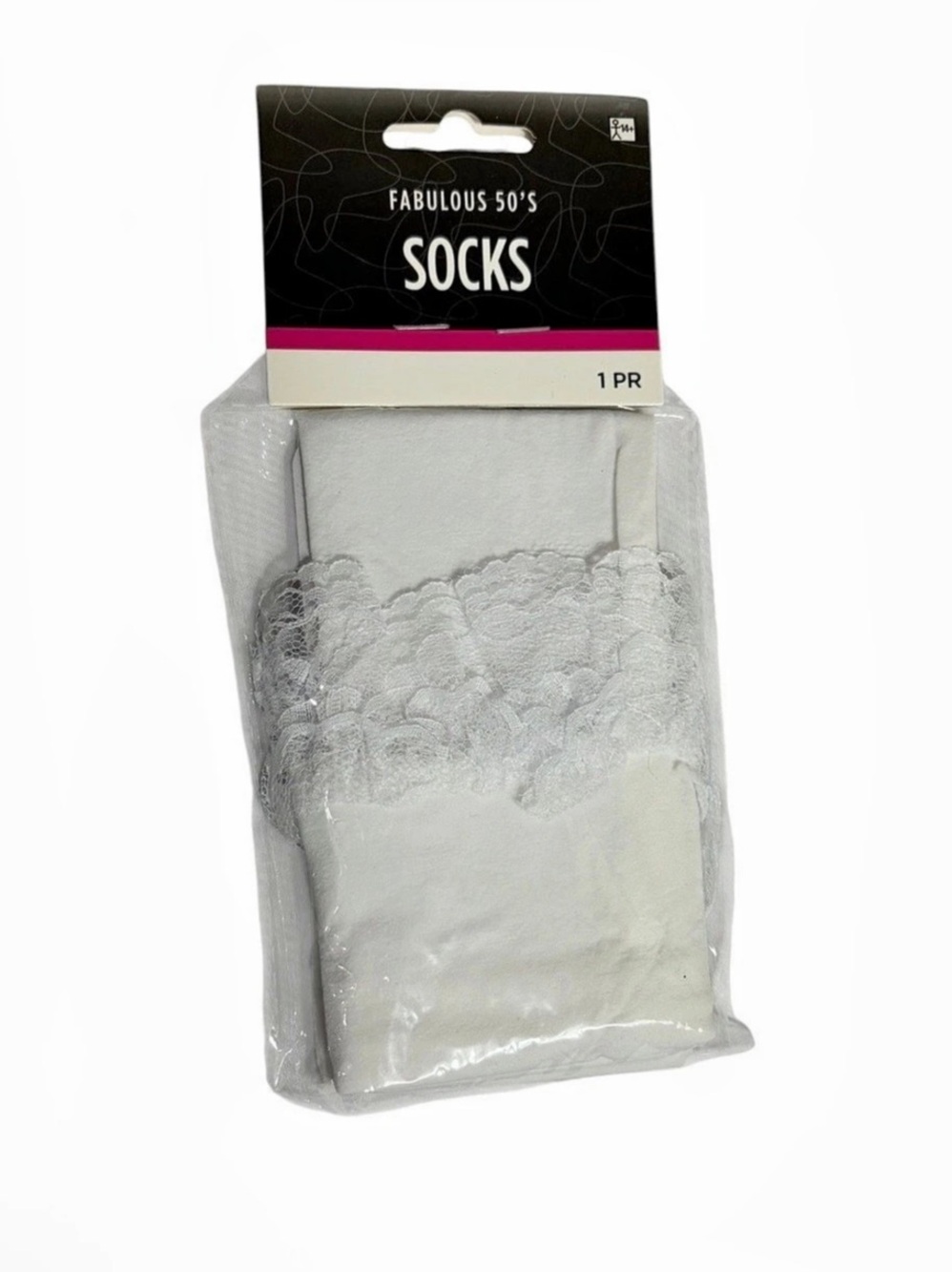 Suit Yourself Fabulous 50's Socks White NWT